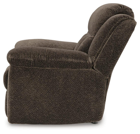 Frohn Chocolate Reclining Sofa and 2 Recliners from Ashley - Luna Furniture
