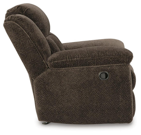Frohn Chocolate Reclining Sofa and 2 Recliners from Ashley - Luna Furniture