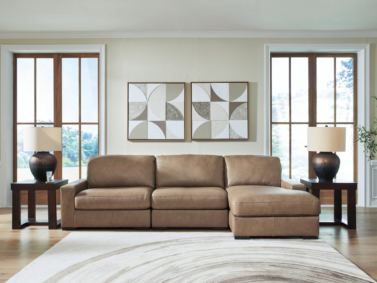 Veronella Sahara 3-Piece Sectional with Chaise from Ashley Furniture - Luna Furniture