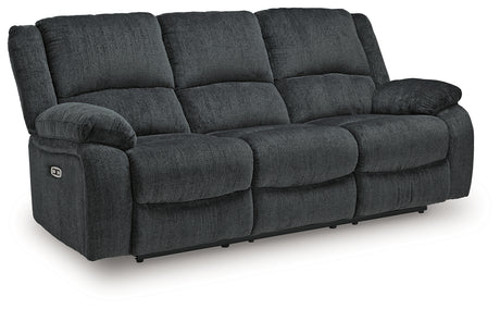 Draycoll Slate Power Reclining Sofa, Loveseat and Recliner from Ashley Furniture - Luna Furniture