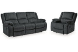 Draycoll Slate Reclining Sofa and Recliner from Ashley - Luna Furniture