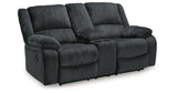 Draycoll Slate Reclining Loveseat with Console from Ashley Furniture - Luna Furniture