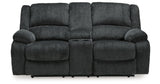 Draycoll Slate Reclining Loveseat with Console from Ashley Furniture - Luna Furniture