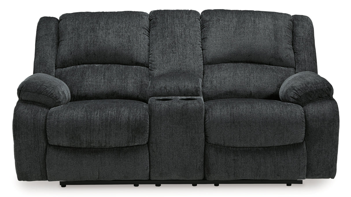 Draycoll Slate Power Reclining Loveseat with Console from Ashley Furniture - Luna Furniture
