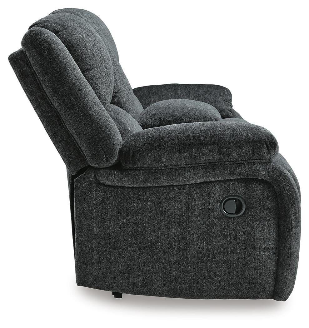 Draycoll Slate Reclining Loveseat with Console from Ashley Furniture - Luna Furniture