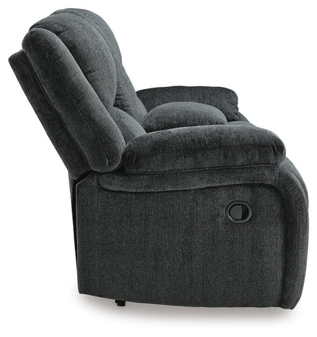 Draycoll Slate Reclining Loveseat with Console from Ashley Furniture - Luna Furniture