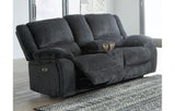 Draycoll Slate Power Reclining Loveseat with Console from Ashley Furniture - Luna Furniture