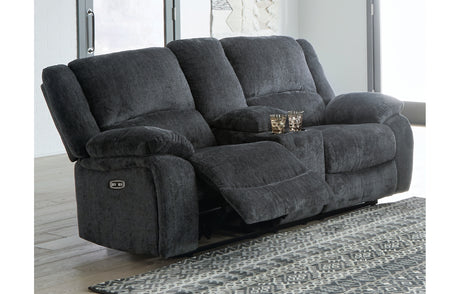Draycoll Slate Power Reclining Loveseat with Console from Ashley Furniture - Luna Furniture