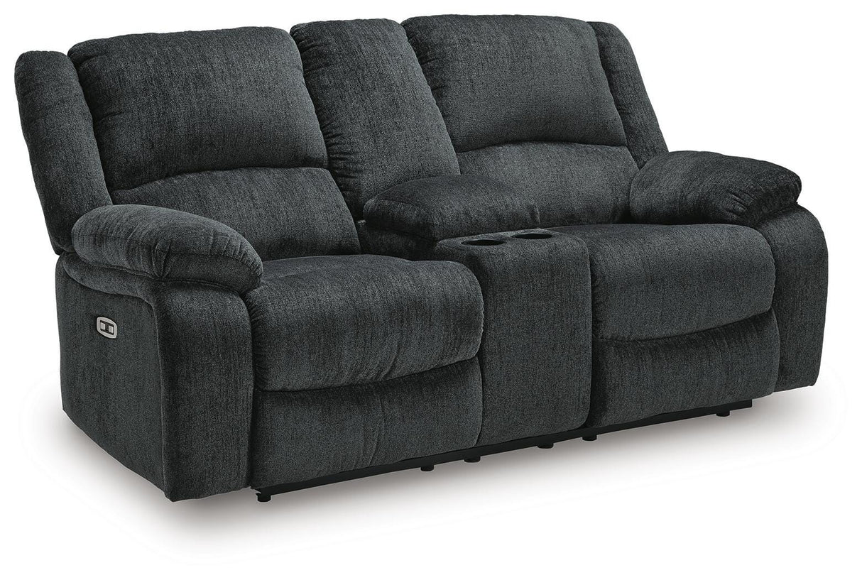 Draycoll Slate Power Reclining Loveseat with Console from Ashley Furniture - Luna Furniture