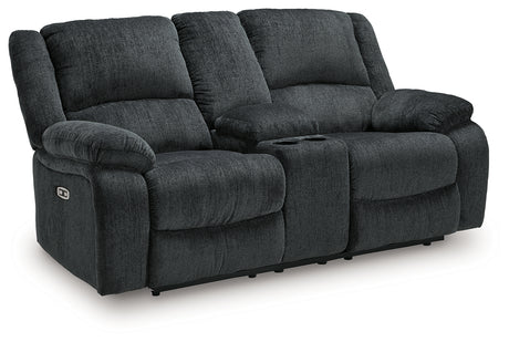 Draycoll Slate Power Reclining Sofa, Loveseat and Recliner from Ashley Furniture - Luna Furniture
