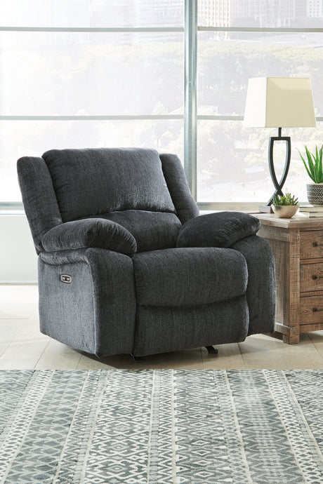 Draycoll Slate Power Recliner from Ashley Furniture - Luna Furniture