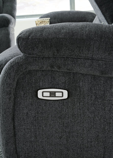 Draycoll Slate Power Reclining Sofa, Loveseat and Recliner from Ashley Furniture - Luna Furniture