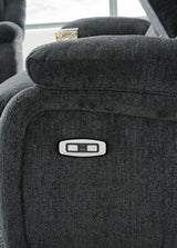 Draycoll Slate Power Reclining Sofa, Loveseat and Recliner from Ashley Furniture - Luna Furniture