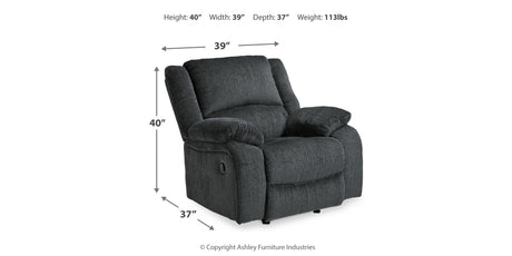 Draycoll Slate Reclining Loveseat with Console and Recliner from Ashley Furniture - Luna Furniture