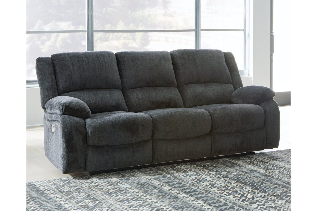 Draycoll Slate Power Reclining Sofa, Loveseat and Recliner from Ashley Furniture - Luna Furniture