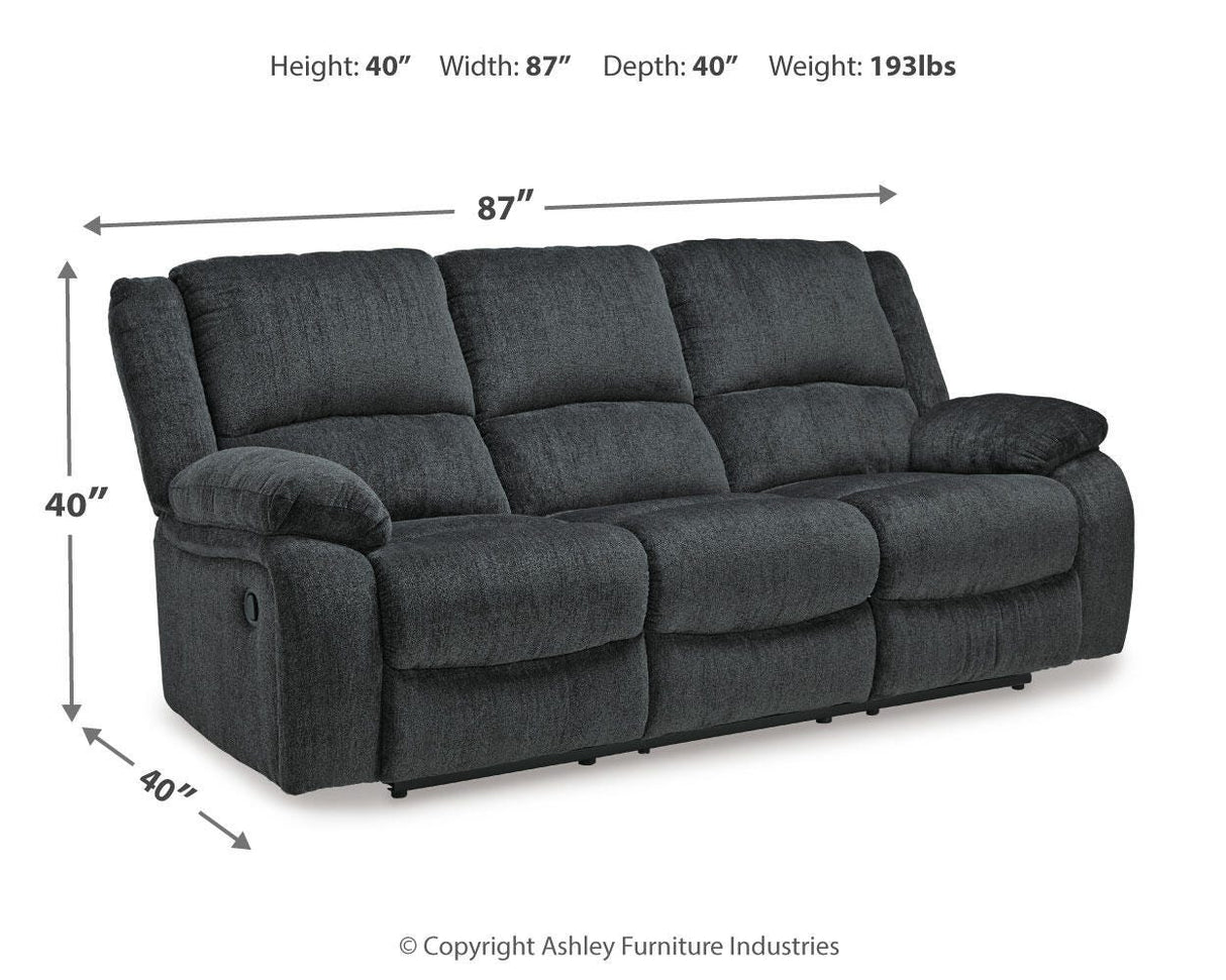Draycoll Slate Reclining Sofa from Ashley - Luna Furniture