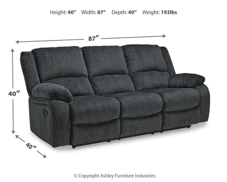 Draycoll Slate Reclining Sofa from Ashley - Luna Furniture