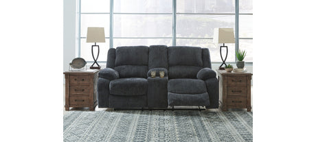 Draycoll Slate Reclining Loveseat with Console and Recliner from Ashley Furniture - Luna Furniture