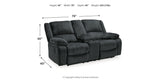 Draycoll Slate Reclining Loveseat with Console and Recliner from Ashley Furniture - Luna Furniture