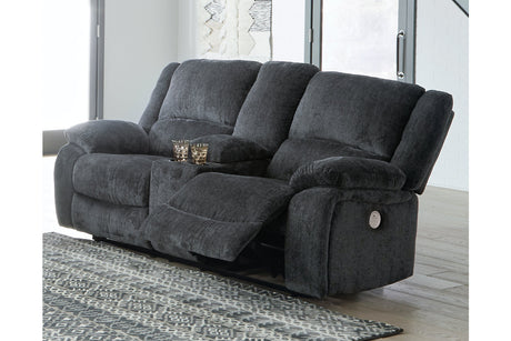 Draycoll Slate Power Reclining Sofa, Loveseat and Recliner from Ashley Furniture - Luna Furniture