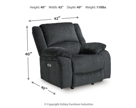 Draycoll Slate Power Recliner from Ashley - Luna Furniture