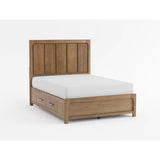 Charlotte Light Brown Queen Storage Platform Bed from Homelegance - Luna Furniture