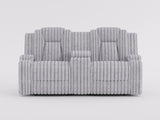 Phyllis Black Corduroy Double Reclining Loveseat with Center Console and Cup Holders from Homelegance - Luna Furniture