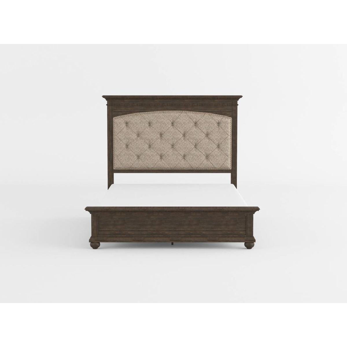Herman Charcoal Brown 4-Piece Bedroom Set (Queen Bed, Nightstand, Dresser, Mirror) from Homelegance - Luna Furniture