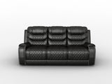 Putnam Gray Reclining Loveseat With Console from Homelegance - Luna Furniture