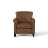 Braintree Gray Top-Grain Leather Accent Chair from Homelegance - Luna Furniture