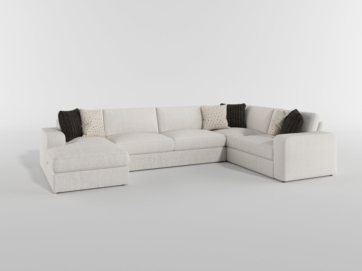Solace Beige RAF Sectional from Homelegance - Luna Furniture