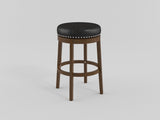 Westby Black/Brown Round Swivel Stool, Black, Set of 2 from Homelegance - Luna Furniture