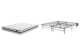 8 Inch Chime Innerspring Mattress with Foundation in White from Ashley - Luna Furniture