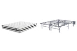 8 Inch Chime Innerspring Mattress with Foundation in White from Ashley - Luna Furniture
