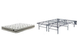 8 Inch Chime Innerspring Mattress with Foundation in White from Ashley - Luna Furniture