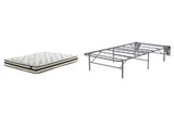 8 Inch Chime Innerspring Mattress with Foundation in White from Ashley - Luna Furniture