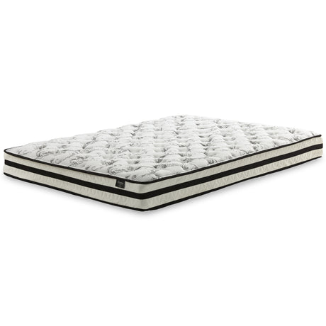 8 Inch Chime Innerspring Mattress with Foundation in White from Ashley - Luna Furniture