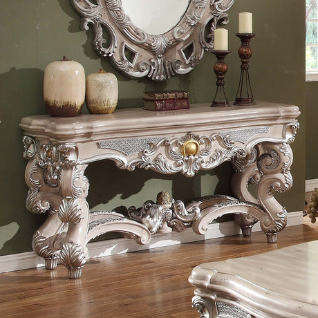 HD-8001 Metallic Antique Silver Console Table from Homey Design - Luna Furniture