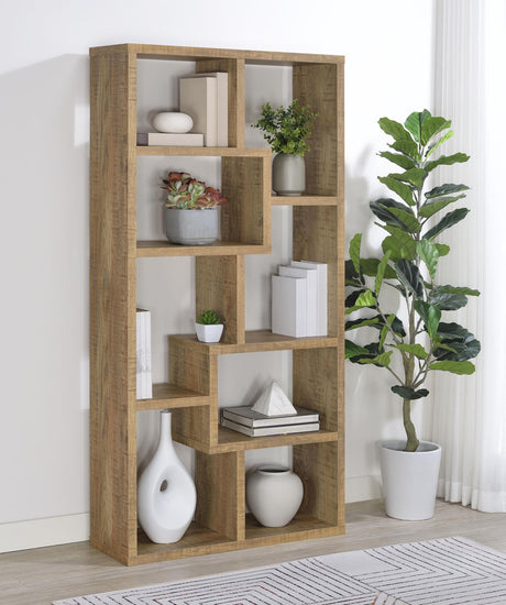 Theo Mango 71-inch 6-shelf Bookshelf from Coaster - Luna Furniture