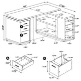Yvette Mango 60-inch 3-drawer L-Shape Computer Desk from Coaster - Luna Furniture