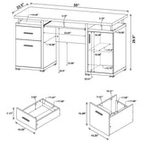 Tracy Mango 55-inch 2-drawer Office Computer Desk from Coaster - Luna Furniture