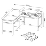 Hogan Mango 1-drawer Lift Top L-shape Computer Writing Desk from Coaster - Luna Furniture