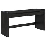 Leandro Burnished Black 2-drawer Home Office Writing Desk from Coaster - Luna Furniture