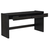 Leandro Burnished Black 2-drawer Home Office Writing Desk from Coaster - Luna Furniture
