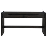 Leandro Burnished Black 2-drawer Home Office Writing Desk from Coaster - Luna Furniture