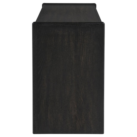 Leandro Burnished Black 2-drawer Home Office Writing Desk from Coaster - Luna Furniture