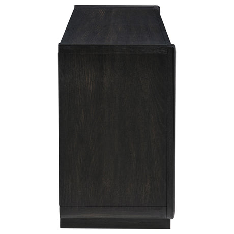 Leandro Burnished Black 2-drawer Home Office Writing Desk from Coaster - Luna Furniture