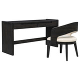 Leandro Burnished Black 2-drawer Home Office Writing Desk from Coaster - Luna Furniture