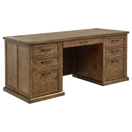 Altidore Distressed Brown 68-inch 7-drawer Executive Home Office Desk from Coaster - Luna Furniture
