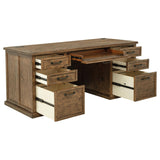 Altidore Distressed Brown 68-inch 7-drawer Executive Home Office Desk from Coaster - Luna Furniture
